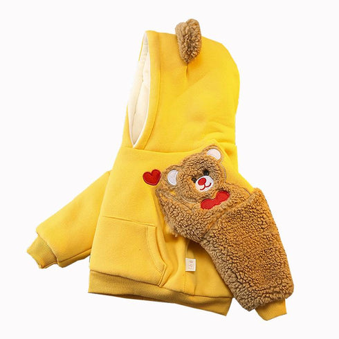 Winter boy plus velvet padded warm coat